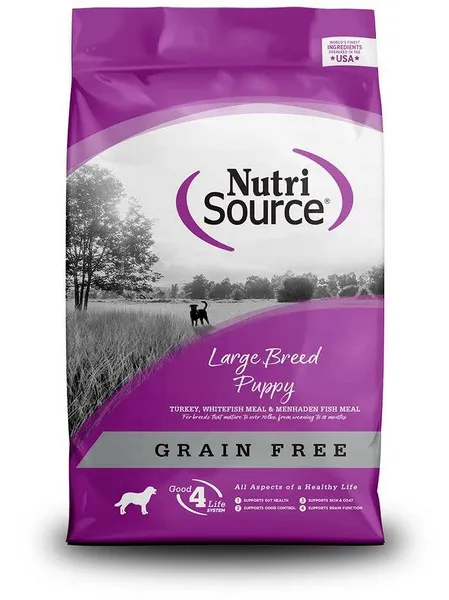 5 Lb Nutrisource Grain Free Large Breed Puppy Food - Treat